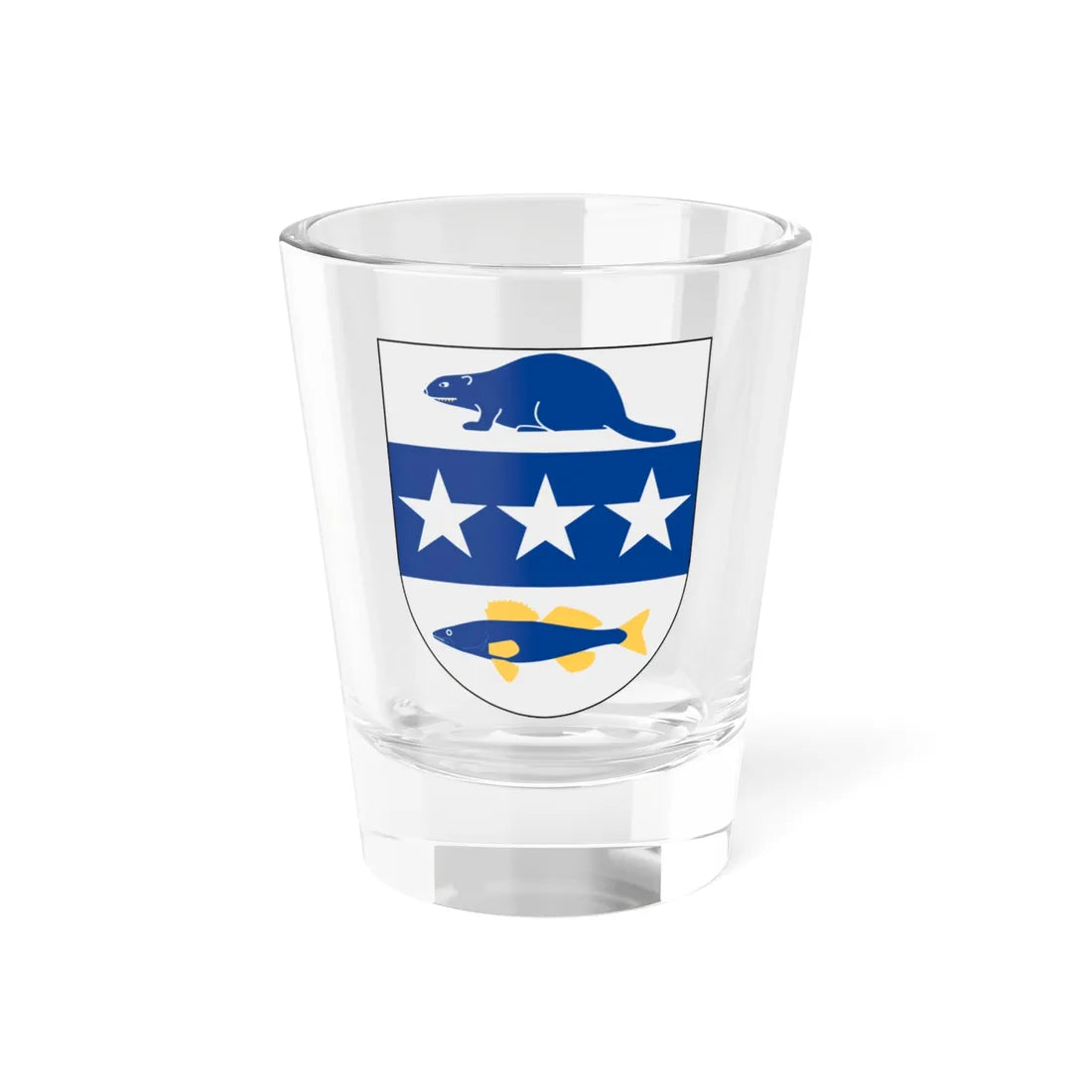 Burträsk municipalsamhälle vapen (Sweden) (Coat of Arms) Shot Glass 1.5oz 1.5oz - Go Mug Yourself