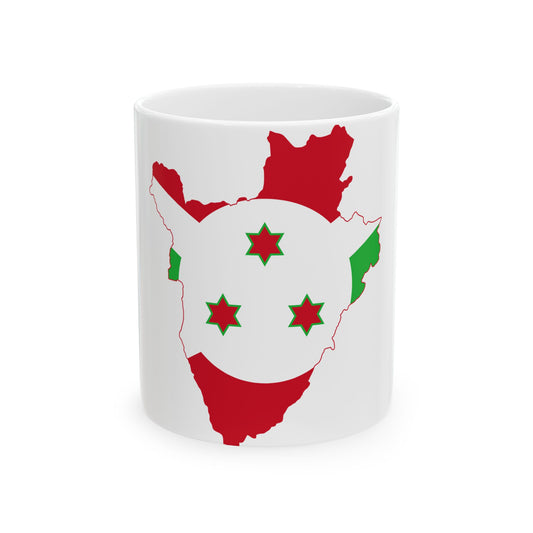 Burundi Stub (Burundi) White Coffee Mug-11oz-Go Mug Yourself