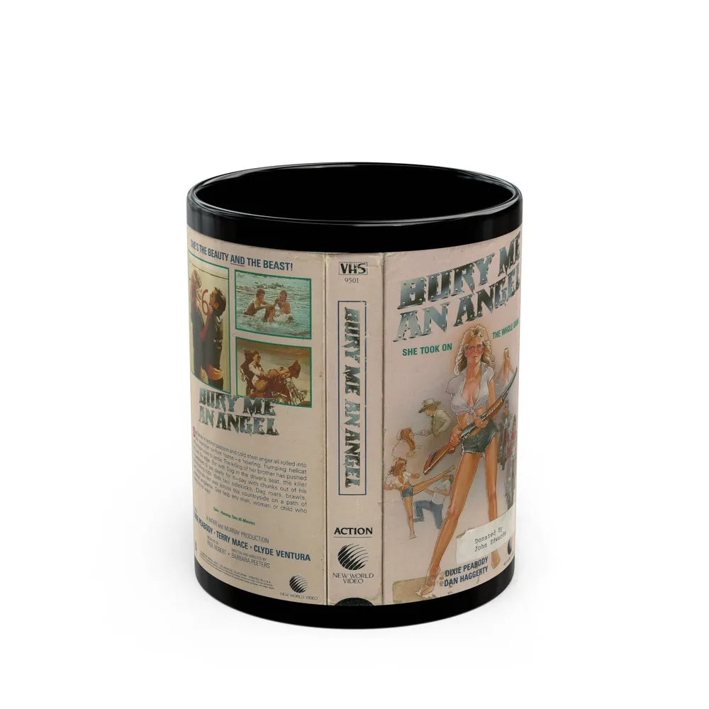 BURY ME AN ANGEL (VHS COVER) - Black Coffee Mug-11oz-Go Mug Yourself