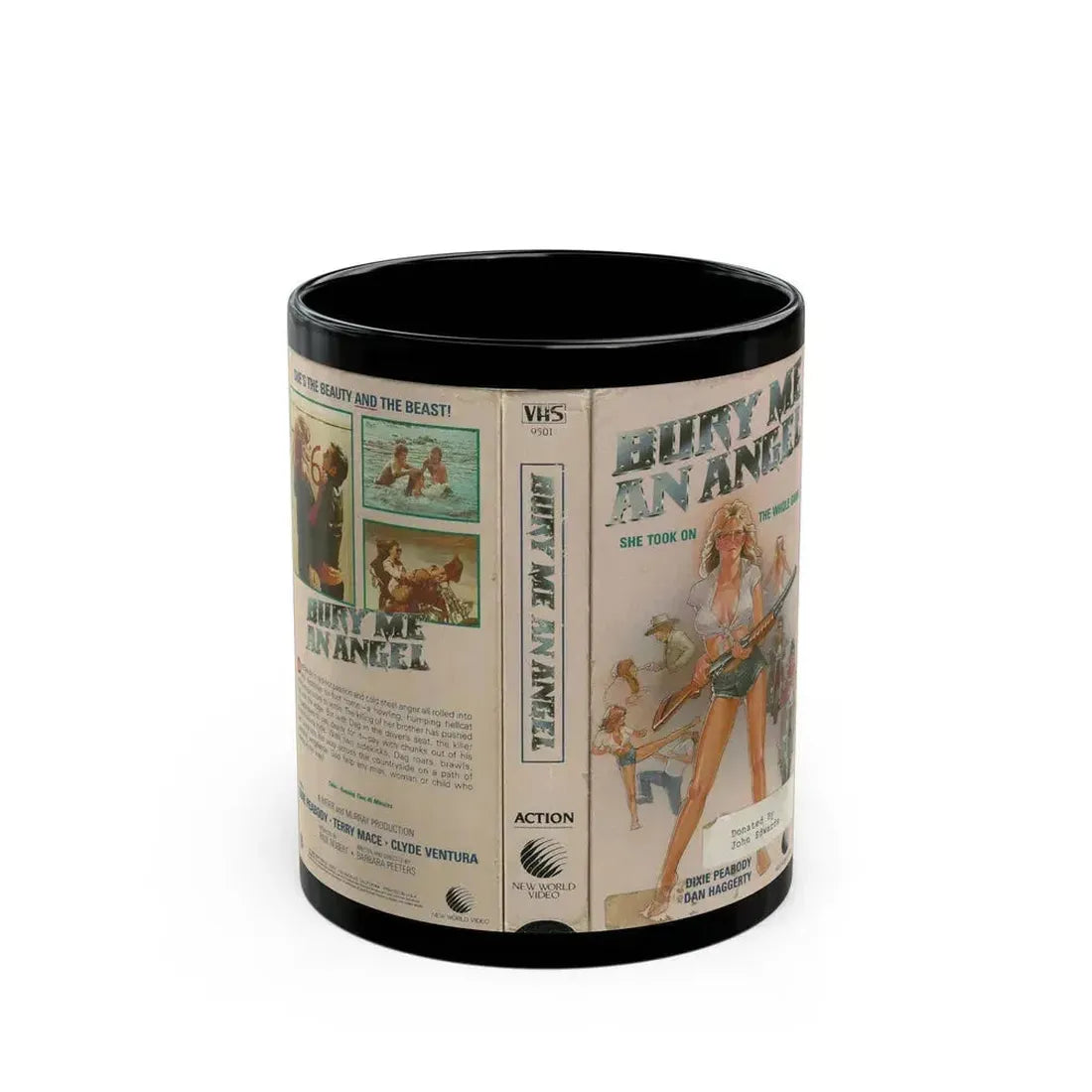 BURY ME AN ANGEL (VHS COVER) - Black Coffee Mug 11oz - Go Mug Yourself