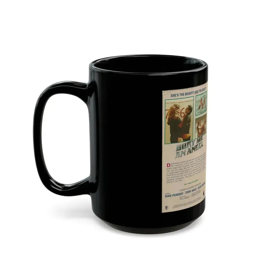 BURY ME AN ANGEL (VHS COVER) - Black Coffee Mug - Go Mug Yourself