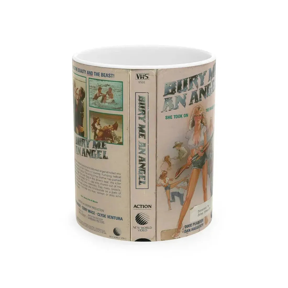 BURY ME AN ANGEL (VHS COVER) - White Coffee Mug 11oz - Go Mug Yourself