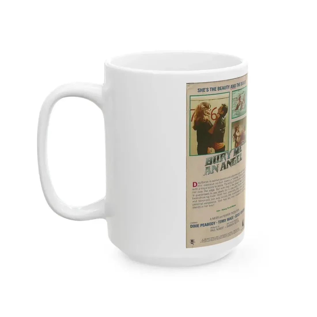 BURY ME AN ANGEL (VHS COVER) - White Coffee Mug - Go Mug Yourself
