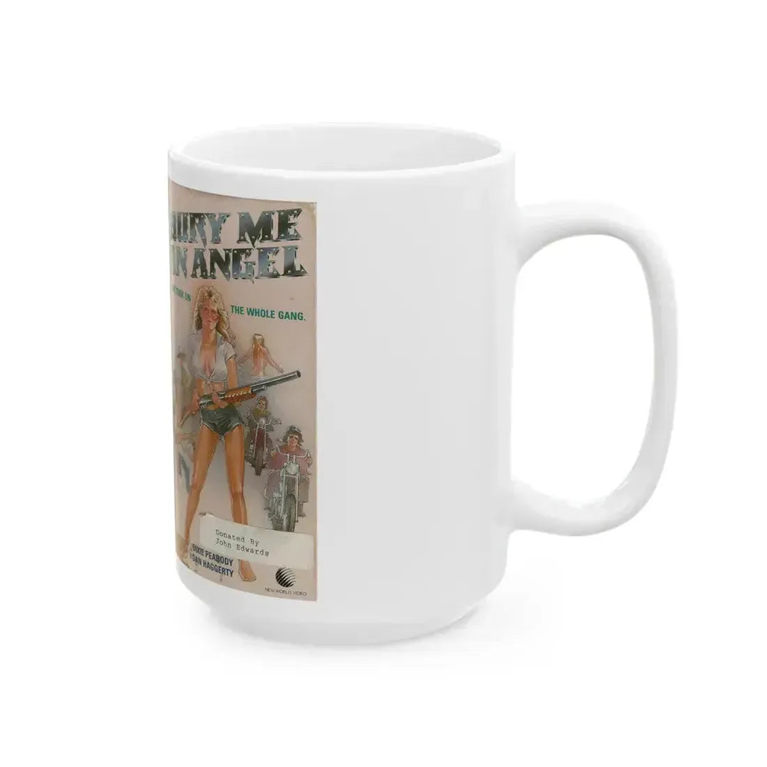 BURY ME AN ANGEL (VHS COVER) - White Coffee Mug - Go Mug Yourself