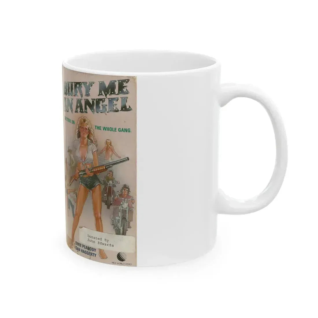 BURY ME AN ANGEL (VHS COVER) - White Coffee Mug - Go Mug Yourself