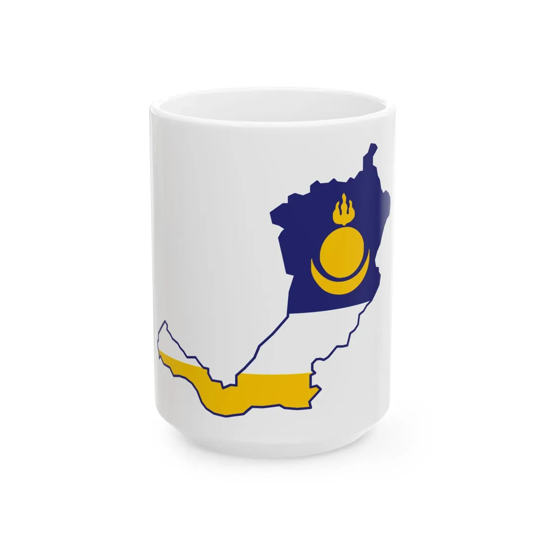 Buryatia-geo-stub (Russia) White Coffee Mug 15oz - Go Mug Yourself
