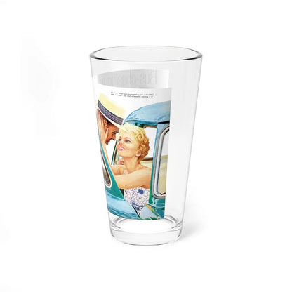 Bus-chasing wife, Family Circle, October 1959 (Magazine Illustration) Pint Glass 16oz-Go Mug Yourself