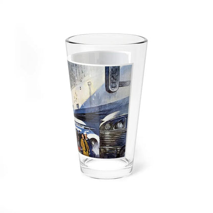 Bus Lines Are Taxed To Capacity, 1943 (Magazine Illustration) Pint Glass 16oz-Go Mug Yourself