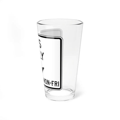 BUS ONLY 6AM9AM MONFRI Delaware R3-14b-DE (Delaware) (Road Sign) Pint Glss 16oz - Go Mug Yourself