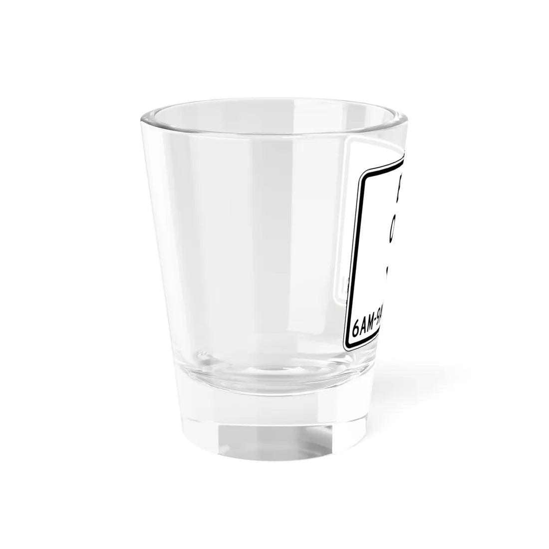 BUS ONLY 6AM9AM MONFRI Delaware R3-14b-DE (Delaware) (Road Sign) Shot Glass 1.5oz - Go Mug Yourself