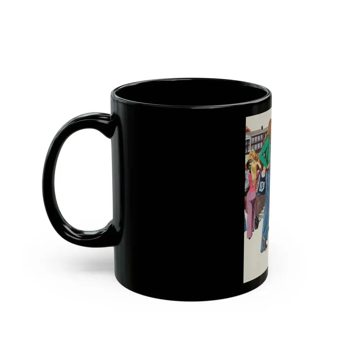 Bus Stop, 1970s - Black Coffee Mug - Go Mug Yourself