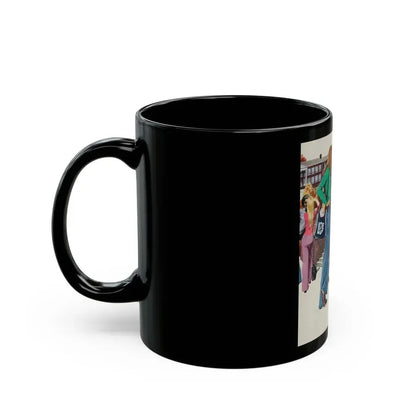 Bus Stop, 1970s - Black Coffee Mug - Go Mug Yourself
