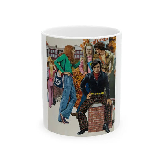 Bus Stop, 1970s - White Coffee Mug 11oz - Go Mug Yourself