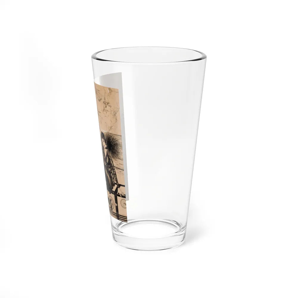 Bus Stop (Magazine Illustration) Pint Glass 16oz-Go Mug Yourself