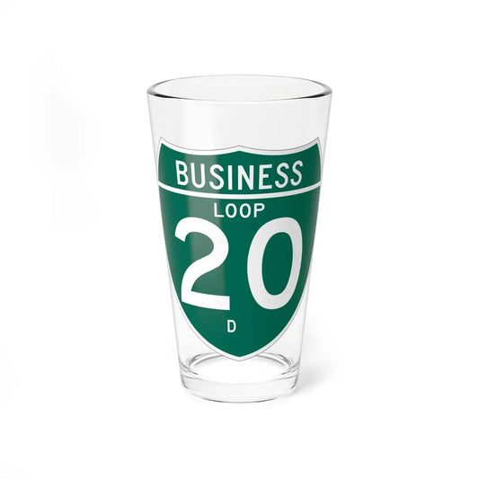 Business Interstate 20-D TX (Texas) (Road Sign) Pint Glass 16oz 16oz - Go Mug Yourself