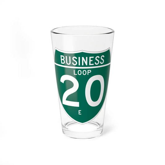 Business Interstate 20-E TX (Texas) (Road Sign) Pint Glass 16oz 16oz - Go Mug Yourself