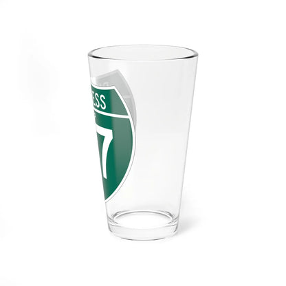 Business Interstate 27-U TX (Texas) (Road Sign) Pint Glass 16oz - Go Mug Yourself