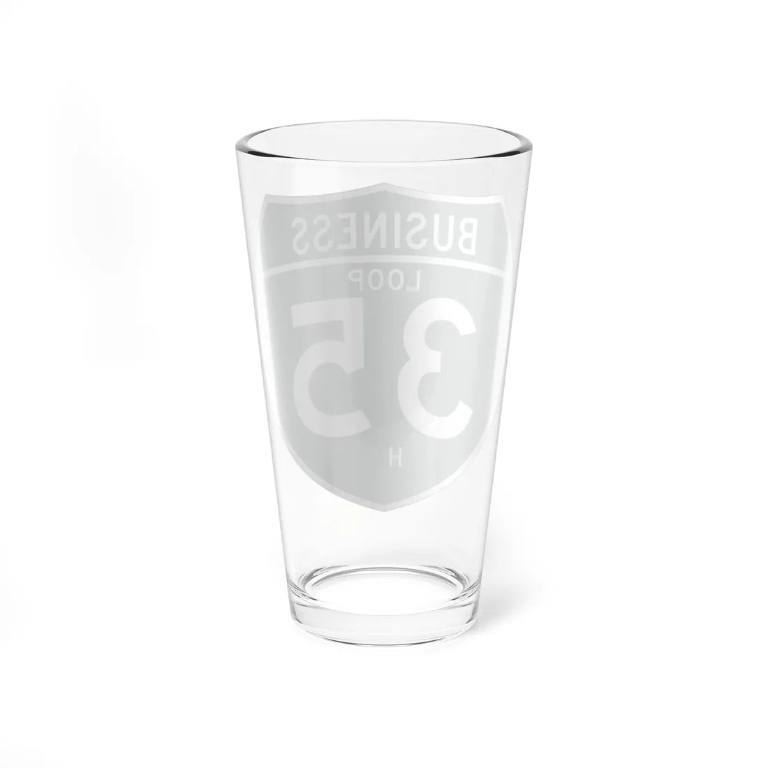 Business Interstate 35-H TX (Texas) (Road Sign) Pint Glass 16oz - Go Mug Yourself