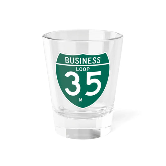 Business Interstate 35-M TX (Texas) (Road Sign) Shot Glass 1.5oz 1.5oz - Go Mug Yourself