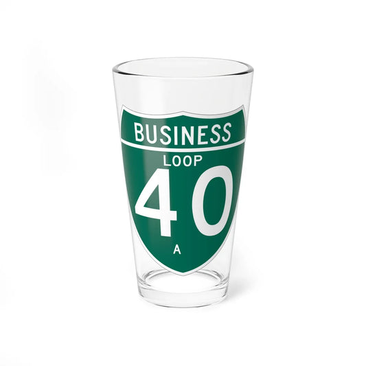 Business Interstate 40-A TX (Texas) (Road Sign) Pint Glass 16oz 16oz - Go Mug Yourself