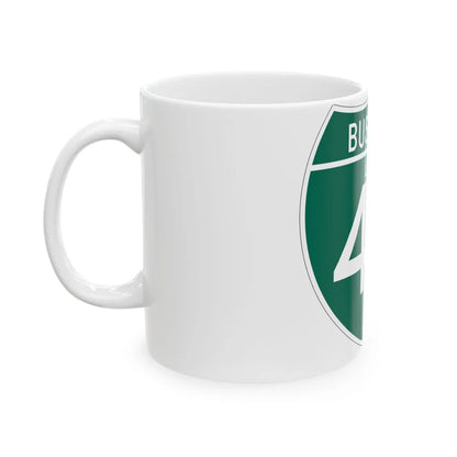 Business Interstate 40-C TX (Texas) (Road Sign) White Coffee Mug - Go Mug Yourself