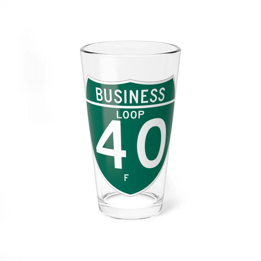 Business Interstate 40-F TX (Texas) (Road Sign) Pint Glass 16oz 16oz - Go Mug Yourself