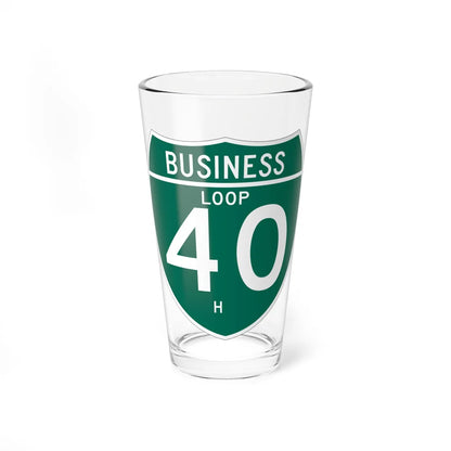 Business Interstate 40-H TX (Texas) (Road Sign) Pint Glass 16oz 16oz - Go Mug Yourself