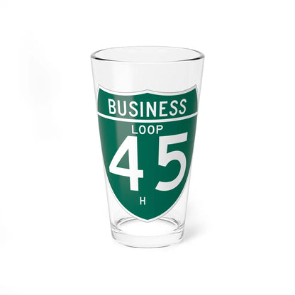 Business Interstate 45-H TX (Texas) (Road Sign) Pint Glass 16oz 16oz - Go Mug Yourself