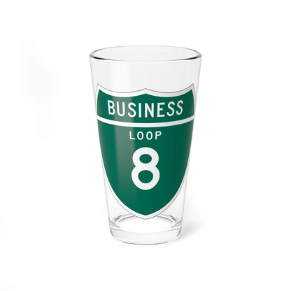 Business Loop 8 CA (California) (Road Sign) Pint Glass 16oz 16oz - Go Mug Yourself