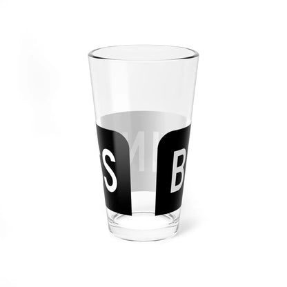 Business plate black FL 1956 (Florida) (Road Sign) Pint Glass 16oz - Go Mug Yourself
