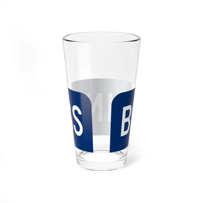 Business plate blue FL 1956 (Florida) (Road Sign) Pint Glass 16oz - Go Mug Yourself
