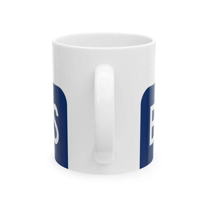 Business plate blue FL 1956 (Florida) (Road Sign) White Coffee Mug - Go Mug Yourself