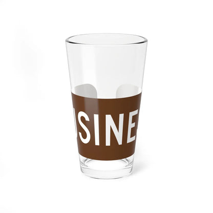 Business plate brown FL 1956 (Florida) (Road Sign) Pint Glass 16oz 16oz - Go Mug Yourself