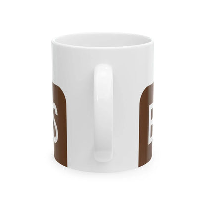 Business plate brown FL 1956 (Florida) (Road Sign) White Coffee Mug - Go Mug Yourself