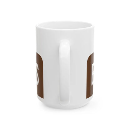 Business plate brown FL 1956 (Florida) (Road Sign) White Coffee Mug - Go Mug Yourself