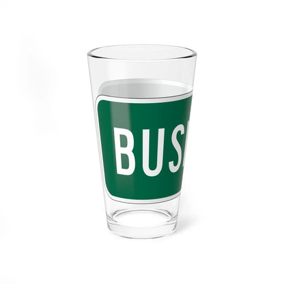 Business plate California (California) (Road Sign) Pint Glass 16oz - Go Mug Yourself