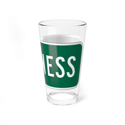 Business plate California (California) (Road Sign) Pint Glass 16oz - Go Mug Yourself