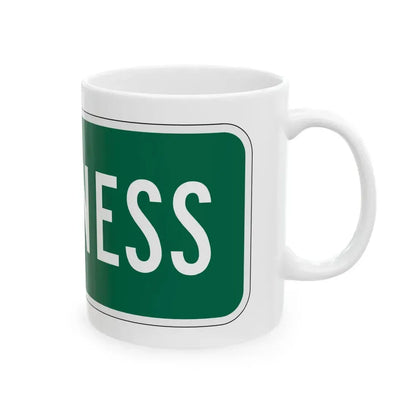 Business plate California (California) (Road Sign) White Coffee Mug - Go Mug Yourself