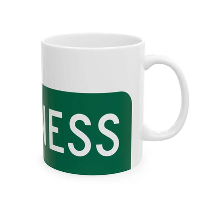 Business plate green FL 1956 (Florida) (Road Sign) White Coffee Mug - Go Mug Yourself