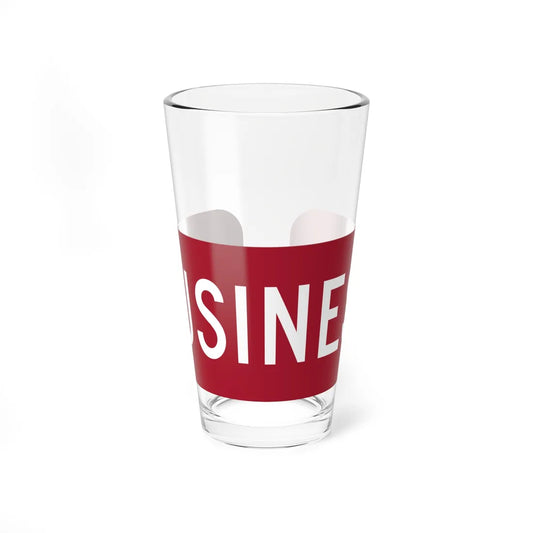 Business plate red FL 1956 (Florida) (Road Sign) Pint Glass 16oz 16oz - Go Mug Yourself