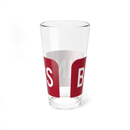 Business plate red FL 1956 (Florida) (Road Sign) Pint Glass 16oz - Go Mug Yourself