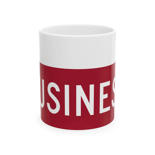 Business plate red FL 1956 (Florida) (Road Sign) White Coffee Mug 11oz - Go Mug Yourself