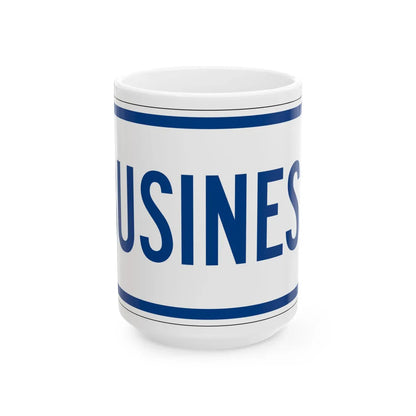 Business plate South Carolina (South Carolina) (Road Sign) White Coffee Mug 15oz - Go Mug Yourself