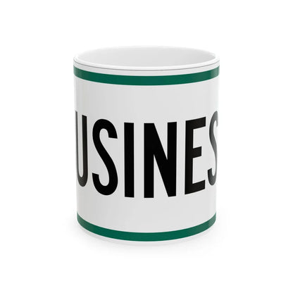 Business plate South Dakota (South Dakota) (Road Sign) White Coffee Mug 11oz - Go Mug Yourself