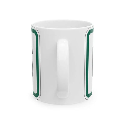 Business plate South Dakota (South Dakota) (Road Sign) White Coffee Mug - Go Mug Yourself