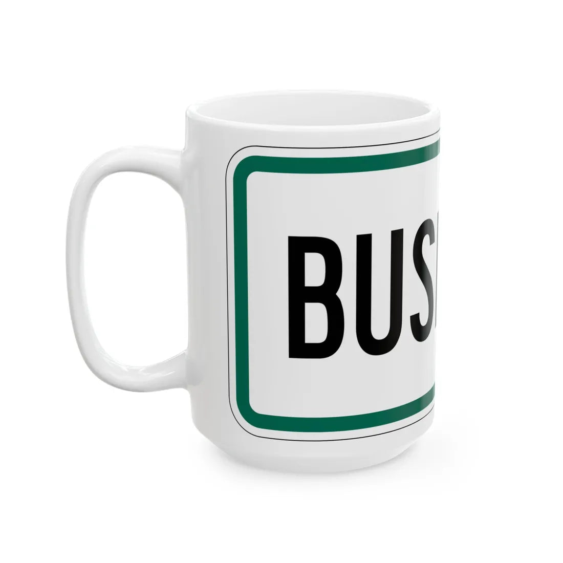Business plate South Dakota (South Dakota) (Road Sign) White Coffee Mug - Go Mug Yourself