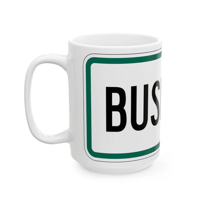 Business plate South Dakota (South Dakota) (Road Sign) White Coffee Mug - Go Mug Yourself