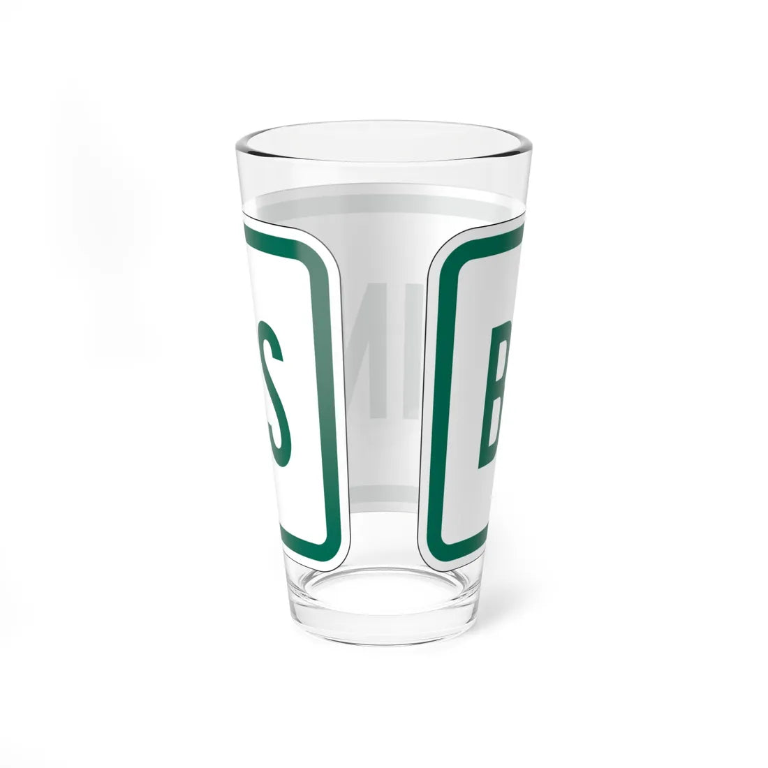 Business plate Vermont (Vermont) (Road Sign) Pint Glass 16oz - Go Mug Yourself