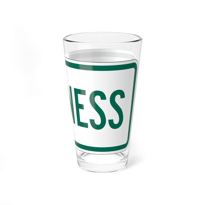 Business plate Vermont (Vermont) (Road Sign) Pint Glass 16oz - Go Mug Yourself