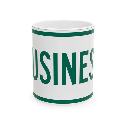 Business plate Vermont (Vermont) (Road Sign) White Coffee Mug 11oz - Go Mug Yourself
